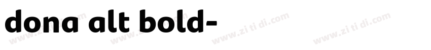 dona alt bold字体转换